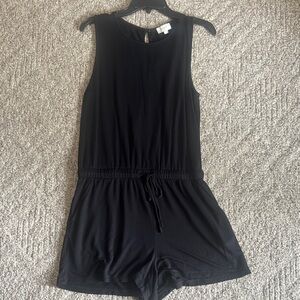 LOFT Women's Black Sleeveless Romper